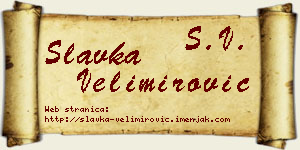 Slavka Velimirović vizit kartica